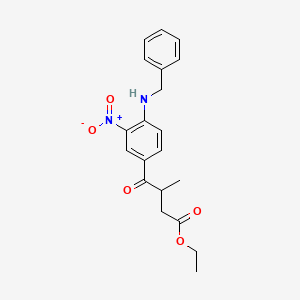 Ethyl 4-(4-(benzylamino)-3-nitrophenyl)-3-methyl-4-oxo-butanoate