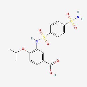 4-(Propan-2-yloxy)-3-(4-sulfamoylbenzenesulfonamido)benzoic acid