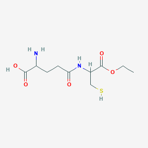 molecular formula C10H18N2O5S B12108874 2-Amino-5-[(1-ethoxy-1-oxo-3-sulfanylpropan-2-yl)amino]-5-oxopentanoic acid 