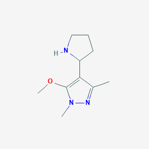 molecular formula C10H17N3O B12108880 5-methoxy-1,3-dimethyl-4-(pyrrolidin-2-yl)-1H-pyrazole 