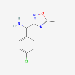 (4-Chlorophenyl)(5-methyl-1,2,4-oxadiazol-3-yl)methanamine