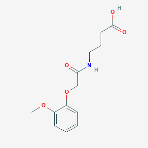 molecular formula C13H17NO5 B12108953 4-[2-(2-Methoxyphenoxy)acetamido]butanoic acid 