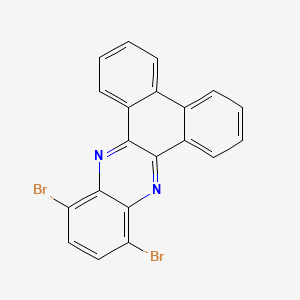 molecular formula C20H10Br2N2 B12108960 10,13-Dibromodibenzo[a,c]phenazine 