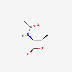 molecular formula C6H9NO3 B1210898 (2R-cis)-N-(2-Methyl-4-oxo-3-oxetanyl)actamide CAS No. 83112-05-4
