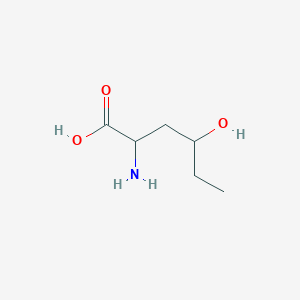 molecular formula C6H13NO3 B12109010 2-Amino-4-hydroxyhexanoic acid 