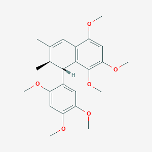 molecular formula C24H30O6 B1210904 (1S,2R)-5,7,8-trimethoxy-2,3-dimethyl-1-(2,4,5-trimethoxyphenyl)-1,2-dihydronaphthalene CAS No. 86702-02-5