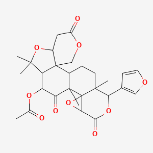 [19-(Furan-3-yl)-9,9,13,20-tetramethyl-5,12,17-trioxo-4,8,15,18-tetraoxahexacyclo[11.9.0.02,7.02,10.014,16.014,20]docosan-11-yl] acetate