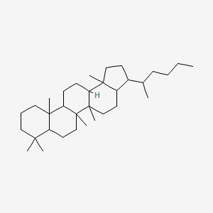 molecular formula C33H58 B12109125 A'-Neo-30-norgammacerane, 22-butyl-, (17alpha,22R)- CAS No. 67069-16-3