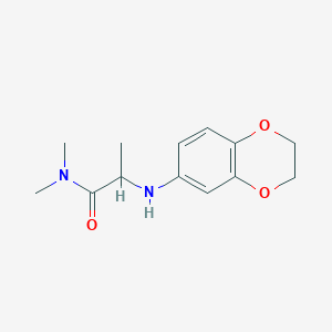 molecular formula C13H18N2O3 B12109155 2-[(2,3-dihydro-1,4-benzodioxin-6-yl)amino]-N,N-dimethylpropanamide 