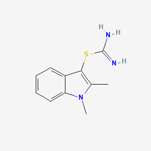 [(1,2-Dimethyl-1H-indol-3-yl)sulfanyl]methanimidamide