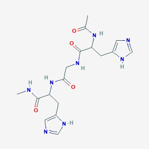 molecular formula C17H24N8O4 B12109186 Ac-DL-His-Gly-DL-His-NHMe 