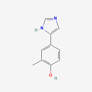 molecular formula C10H10N2O B12109227 4-(1h-Imidazol-4-yl)-2-methylphenol 