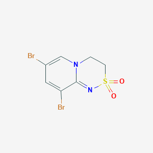 molecular formula C7H6Br2N2O2S B1210923 7,9-Dibromo-3,4-dihydropyrido[2,1-c][1,2,4]thiadiazine 2,2-dioxide 