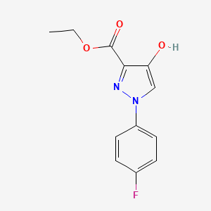 molecular formula C12H11FN2O3 B1210924 1-(4-氟苯基)-4-羟基-1H-吡唑-3-羧酸乙酯 CAS No. 636568-08-6