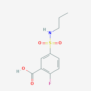 molecular formula C10H12FNO4S B12109251 2-Fluoro-5-[(propylamino)sulfonyl]benzoic acid CAS No. 716358-54-2