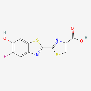 (4S)-2-(5-Fluoro-6-hydroxy-1,3-benzothiazol-2-yl)-4,5-dihydrothiazole-4-carboxylic acid