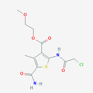 2-methoxyethyl 5-carbamoyl-2-[(2-chloroacetyl)amino]-4-methylthiophene-3-carboxylate