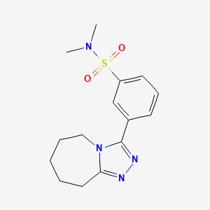 molecular formula C15H20N4O2S B12109346 N,N-dimethyl-3-{5H,6H,7H,8H,9H-[1,2,4]triazolo[4,3-a]azepin-3-yl}benzene-1-sulfonamide 