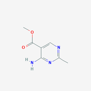 molecular formula C7H9N3O2 B12109379 Methyl 4-amino-2-methylpyrimidine-5-carboxylate 