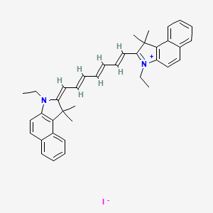 3-Ethyl-2-(7-(3-ethyl-1,1-dimethyl-1H-benzo[e]indol-2(3H)-ylidene)hepta-1,3,5-trien-1-yl)-1,1-dimethyl-1H-benzo[e]indol-3-ium iodide