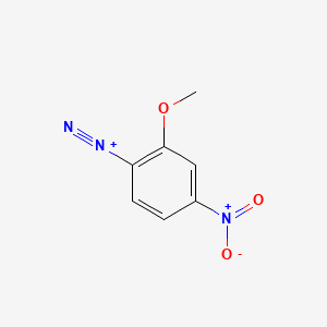 molecular formula C7H6N3O3+ B1210940 2-甲氧基-4-硝基苯重氮 CAS No. 27761-26-8