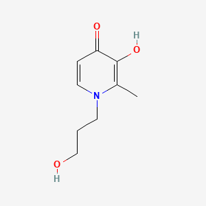 molecular formula C9H13NO3 B1210942 4(1H)-Pyridinone, 3-hydroxy-1-(3-hydroxypropyl)-2-methyl- CAS No. 95215-51-3
