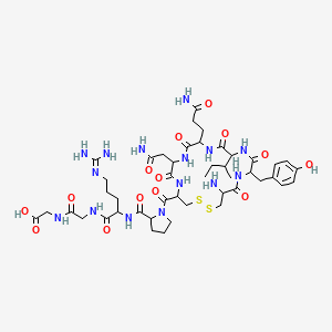 molecular formula C45H69N15O14S2 B12109426 H-DL-Cys(1)-DL-Tyr-DL-xiIle-DL-Gln-DL-Asn-DL-Cys(1)-DL-Pro-DL-Arg-Gly-Gly-OH 