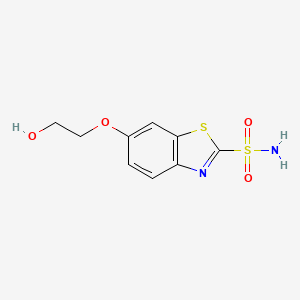 molecular formula C9H10N2O4S2 B1210943 6-Hydroxyethoxy-2-benzothiazolesulfonamide CAS No. 95599-36-3