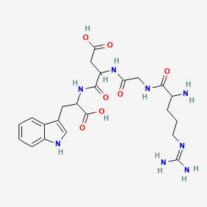 molecular formula C23H32N8O7 B12109489 H-DL-Arg-Gly-DL-Asp-DL-Trp-OH 