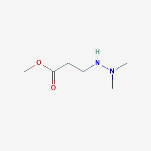 molecular formula C6H14N2O2 B12109494 Propanoic acid, 3-(2,2-dimethylhydrazino)-, methyl ester CAS No. 4753-43-9