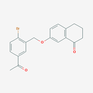 7-(5-acetyl-2-bromobenzyloxy)-3,4-dihydronaphthalen-1(2H)-one