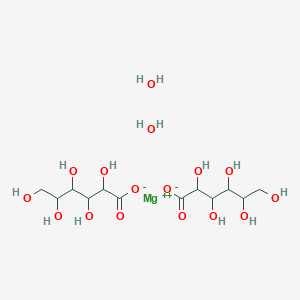 molecular formula C12H26MgO16 B12109536 Magnesium (2R,3S,4R,5R)-2,3,4,5,6-pentahydroxyhexanoate hydrate 