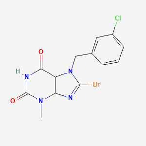 8-Bromo-7-[(3-chlorophenyl)methyl]-3-methyl-4,5-dihydropurine-2,6-dione