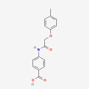 molecular formula C16H15NO4 B12109590 Benzoic acid, 4-[[2-(4-methylphenoxy)acetyl]amino]- CAS No. 82157-41-3