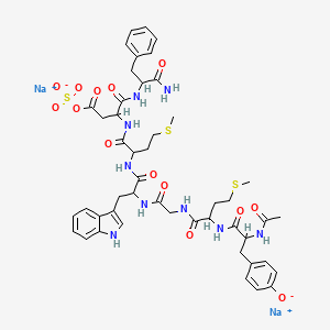 AC-Tyr(SO3H)-met-gly-trp-met-asp-phe-NH2