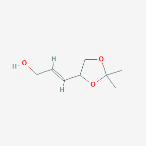 molecular formula C8H14O3 B12109704 3-(2,2-Dimethyl-1,3-dioxolan-4-yl)prop-2-en-1-ol 