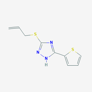 molecular formula C9H9N3S2 B1210971 3-(prop-2-enylthio)-5-thiophen-2-yl-1H-1,2,4-triazole 