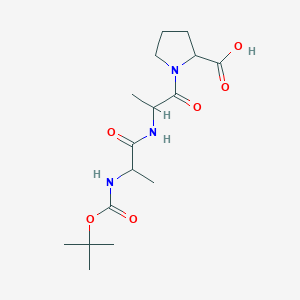 molecular formula C16H27N3O6 B12109711 Boc-DL-Ala-DL-Ala-DL-Pro-OH 