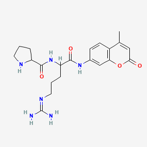 molecular formula C21H28N6O4 B12109735 H-Pro-Arg-AMC . 2 HCl 