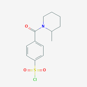 Benzenesulfonyl chloride, 4-[(2-methyl-1-piperidinyl)carbonyl]-