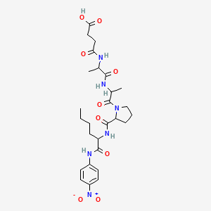 molecular formula C27H38N6O9 B12109828 Suc-DL-Ala-DL-Ala-DL-Pro-DL-Nle-pNA 