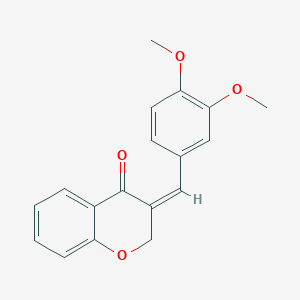 molecular formula C18H16O4 B1210990 (3Z)-3-[(3,4-dimethoxyphenyl)methylidene]chromen-4-one 