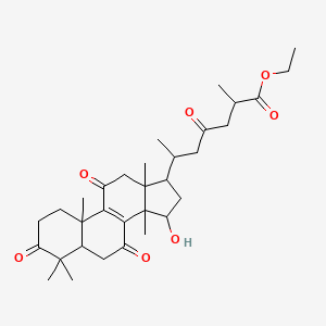 Ethyl 6-(15-hydroxy-4,4,10,13,14-pentamethyl-3,7,11-trioxo-1,2,5,6,12,15,16,17-octahydrocyclopenta[a]phenanthren-17-yl)-2-methyl-4-oxoheptanoate