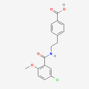molecular formula C17H16ClNO4 B1211023 美格列汀类 CAS No. 54870-28-9