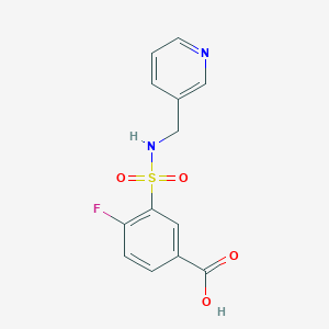 4-Fluoro-3-{[(pyridin-3-yl)methyl]sulfamoyl}benzoic acid