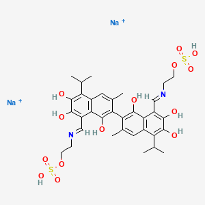 molecular formula C34H40N2Na2O14S2+2 B1211038 Megosin CAS No. 72432-85-0