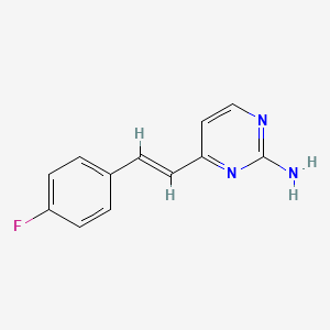 4-(4-Fluorostyryl)pyrimidin-2-amine