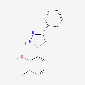 Phenol, 2-(4,5-dihydro-3-phenyl-1H-pyrazol-5-yl)-6-methyl-