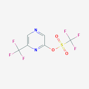 molecular formula C6H2F6N2O3S B12110562 [6-(trifluoromethyl)pyrazin-2-yl] trifluoromethanesulfonate 