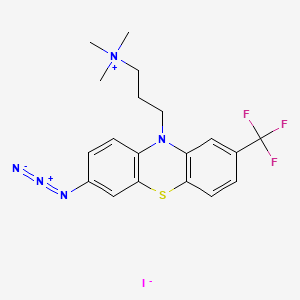 molecular formula C19H21F3IN5S B1211061 7-Azidotriflupromazine methiodide CAS No. 88122-33-2